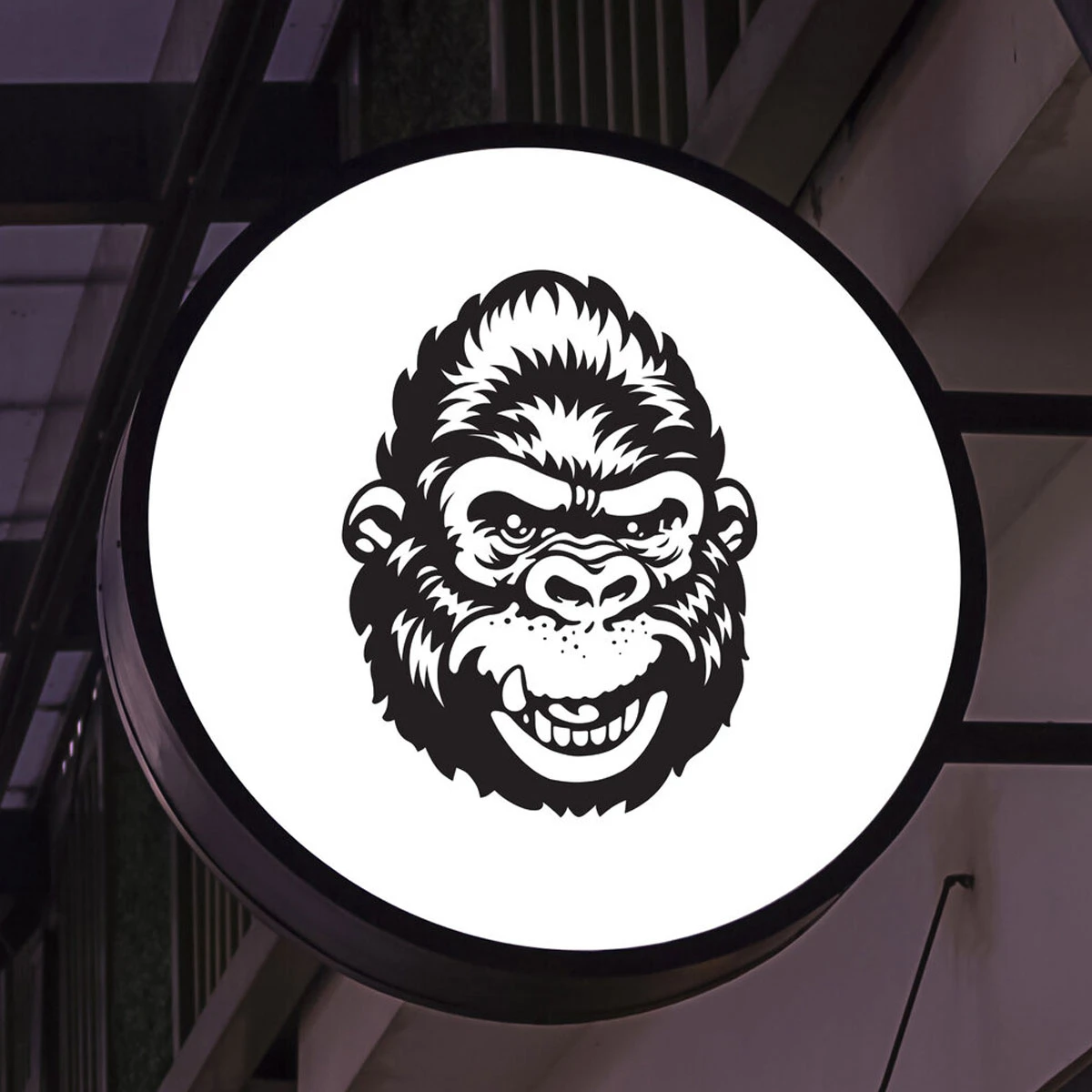 Image of Gorilla Burger signage illustrated by Blair Sayer.