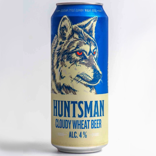 Illustration for Huntsman Cloudy Wheat Beer beverage brand by Gee Hale