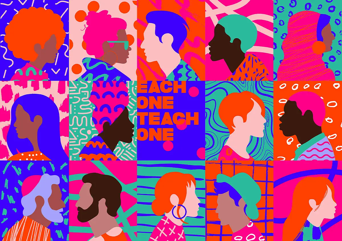 Colourful flat graphic illustration by Lucie Blazevska.